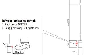 Designové LED svítidlo pro nepřímé osvětlení stěny