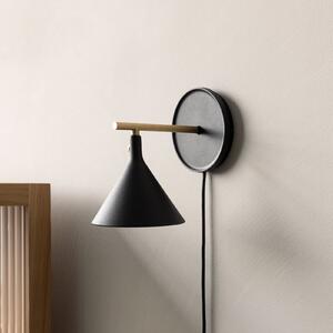 Nástěnná Svítidla Audo Copenhagen, Cast Sconce, stmívatelné, Černá, Obývací pokoj, Hliník, Design