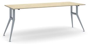 Jednací kancelářský stůl WIDE, 220x80 cm, dub přírodní