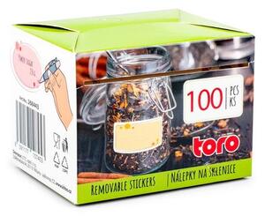 Toro Univerzální nálepky na sklenice 100ks MIX tvarů