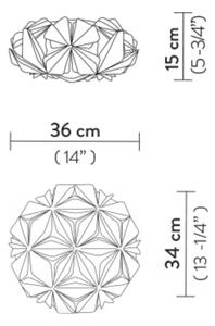 Slamp Stropní/nástěnné svítidlo C'EST LA VIE MINI, pr. 34cm, 2xE14 Barva: Černá