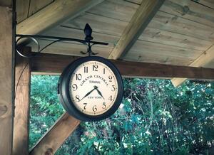 Nádražní hodiny oboustranné retro / vintage 11088