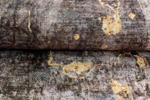 Kusový koberec FLANNEL PRINTED Y-272A šedý žlutý hnědý Rozměr: 120x170 cm