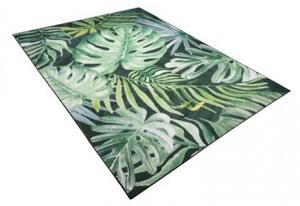 Makro Abra Moderní kusový koberec FLANNEL PRINTED C139D Listy zelený Rozměr: 80x150 cm