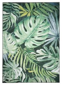 Makro Abra Moderní kusový koberec FLANNEL PRINTED C139D Listy zelený Rozměr: 80x150 cm