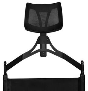 Duralová skládací kosmetická židle s opěrkou hlavy černá 9957