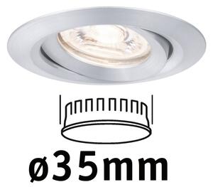 P 94296 LED vestavné svítidlo Nova mini výklopné 1x4W 2.700K hliník broušený 230V - PAULMANN