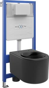 Mexen Fenix Slim, podomítkový modul a závěsné WC Sofia, černá matná, 6103354XX85