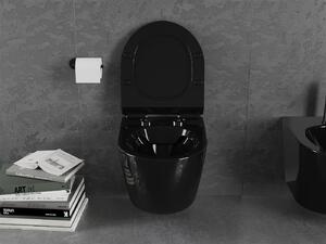 Mexen Fenix XS-F, podomítkový modul a závěsné WC Lena se sedátkem s pomalým dopadem, černá lesklá, 68030224070