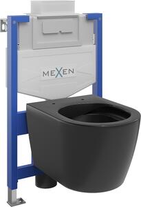 Mexen Fenix XS-U, podomítkový modul a závěsné WC Carmen, černá matná, 6853388XX85