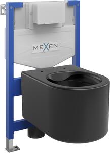 Mexen Fenix XS-F, podomítkový modul a závěsné WC Sofia, černá matná, 6803354XX85