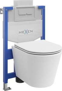 Mexen Fenix XS-U, podomítkový modul a závěsné WC Rico se sedátkem s pomalým dopadem, bílá matná, 68530724001