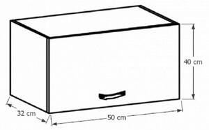 Horní kuchyňská skříňka G50K Sillina (ořech milano). 1015128