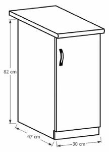 Dolní kuchyňská skříňka D30 Provense (bílá + sosna andersen) (P). 1015158