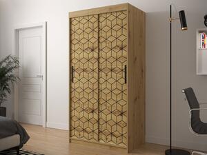 Šatní skříň s posuvnými dveřmi Arituda I 100, Úložný prostor: ne, Barva: dub artisan Mirjan24 5903211150425