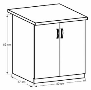 Dolní kuchyňská skříňka D80 Provense (bílá + sosna andersen). 1015164