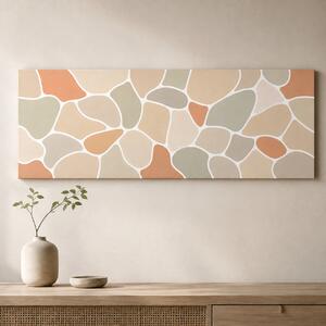 Obraz na plátně - Zemitá mozaika FeelHappy.cz Vyberte rozměr obrazu (šířka x výška): 60 x 20 cm