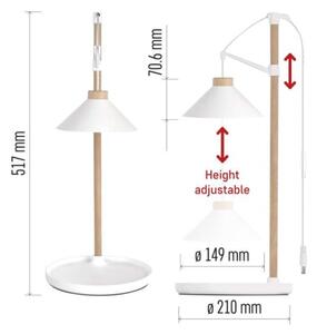 EMOS LED GROW pěstební lampa 7 W, časovač, bílá 1538900050
