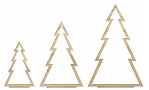Felius Dřevěná sada vánočních stromečků - vykrojená, 3ks FD141