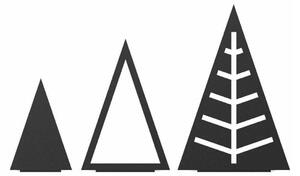 Felius Sada vánočních stromečků Triangle - černá, 3ks FD137