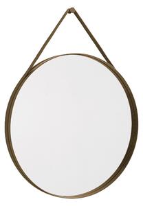 HAY Nástěnné zrcadlo Strap No 2 Ø70, Light Brown