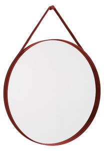 HAY Nástěnné zrcadlo Strap No 2 Ø70, Red