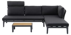 Sunfun Maja Set lounge nábytku, 3 ks, hliník, šedá