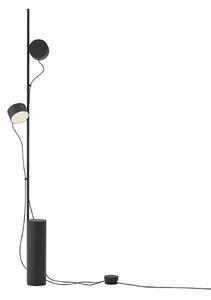 Stojací Lampa Muuto, stmívatelné, Černá, Obývací pokoj, Kov