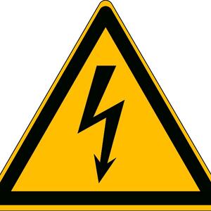 AJ Produkty Riziko úrazu elektrickým proudem - značka, PES, samolepicí, 200x200 mm