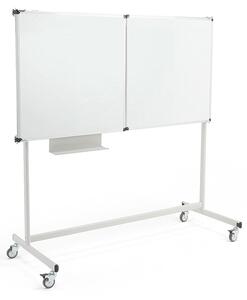 AJ Produkty Pojízdná bílá tabule MEGAN, třídílná, 1500x1000 mm