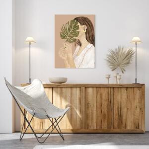 Obraz 60x80 cm Girl with Leaf – Styler