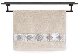 Ručník Veba RUJANA tisk Snové mandaly - zemitá elegance béžová Velikost: 30x50 cm