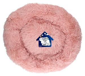 Let's Sleep Donut Dark Grey – měkký pelíšek XXL, 100cm, růžová