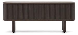 Tmavě hnědý TV stolek v dekoru jasanu 120x50 cm Mailen – Kave Home