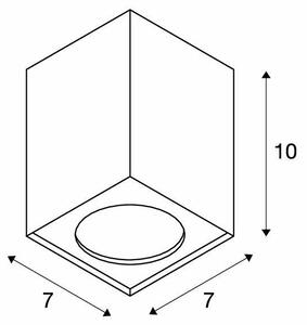 LA 151514 Stropní svítidlo NEW SQUARE DICE stropní stříbrná černá 230V GU10 - BIG WHITE (SLV)