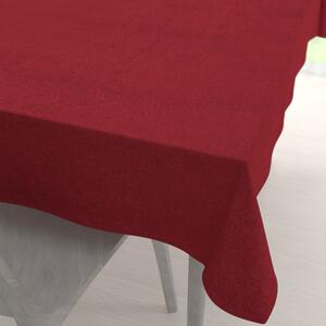 Biante Obdélníkový ubrus/imitace broušené kůže Alcantara ALC-018 Vínově červený 50x100 cm