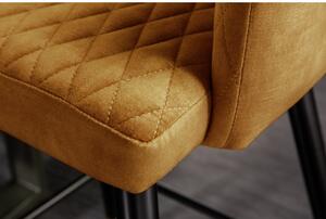 Massive home | Barová židle Paris horčicově žlutá – sada 2 kusů 41516