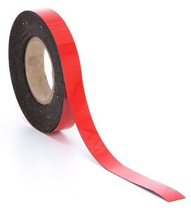AJ Produkty Popisovatelná magnetická páska, 25 mm, délka 20 m, červená