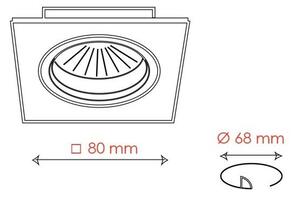 BPM 2021 Vestavné svítidlo Aluminio Oro, zlatá, 1x50W, 12V - BPM