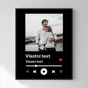 Personalizovaný magický fotoobraz v rámu - 50x70 - hudební přehrávač