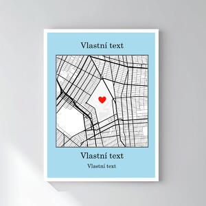 Personalizovaný magický fotoobraz v rámu - 30x40 - mapa