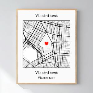 Personalizovaný magický fotoobraz v rámu - 40x50 - mapa