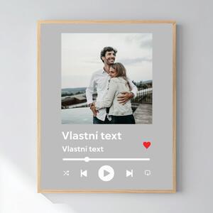 Personalizovaný magický fotoobraz v rámu - 40x50 - hudební přehrávač