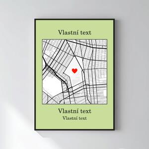 Personalizovaný magický fotoobraz v rámu - 50x70 - mapa
