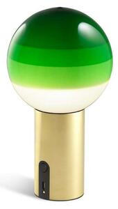 Stolní lampa MARSET, Dipping Light, stmívatelné, Zelená, Obývací pokoj, Sklo, Design