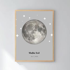 Personalizovaný magický fotoobraz v rámu - 30x40 - měsíční fáze