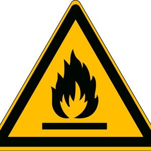 AJ Produkty Výstraha požárně nebezpečné látky - značka, PES, samolepicí, 200x200 mm