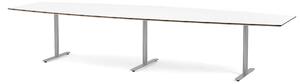 AJ Produkty Jednací stůl SELMA, 3800x1200 mm, HPL, bílá, hliníkově šedá