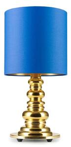 Stolní lampa DESIGN BY US, Modrá, Obývací pokoj, Sklo
