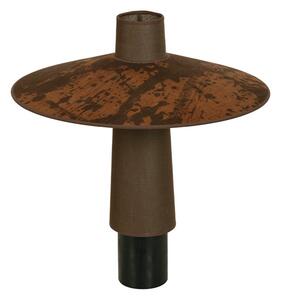 Stolní lampa Forestier, Thésée, Hnědá / Rezavá, Obývací pokoj, Tkanina / Textil, Boho